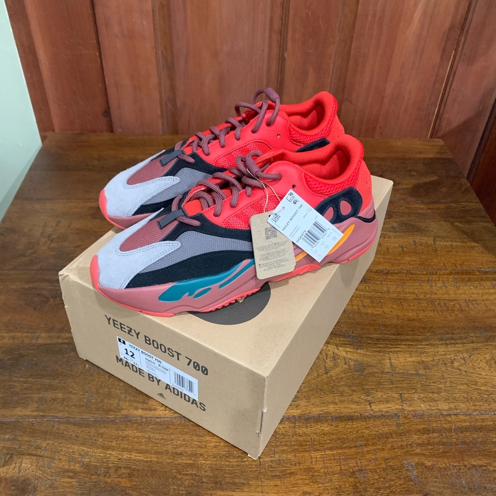 SOLD SOLD !! 2022 Adidas Yeezy Boost 700 Hi-Res Red, new with tags . Size 12. - Picture 1 of 13